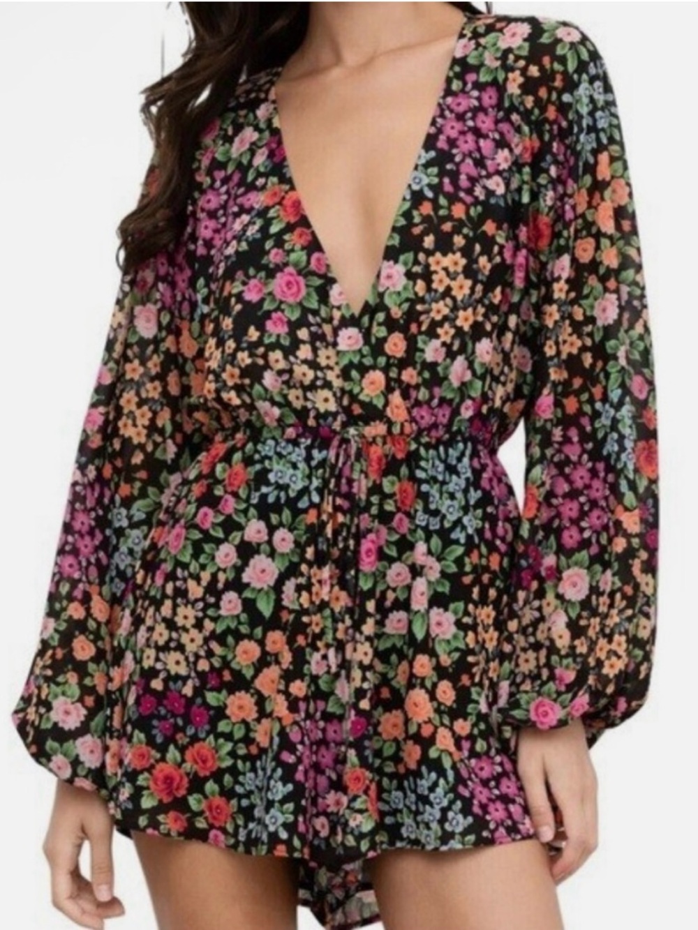 Yumi Kim Romper Floral S Short Black ASO Leah Cohen Blog Cocktail